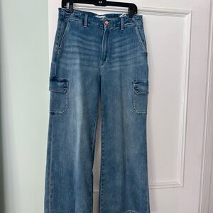 Paige Cargo Wide Leg jeans in EUC!